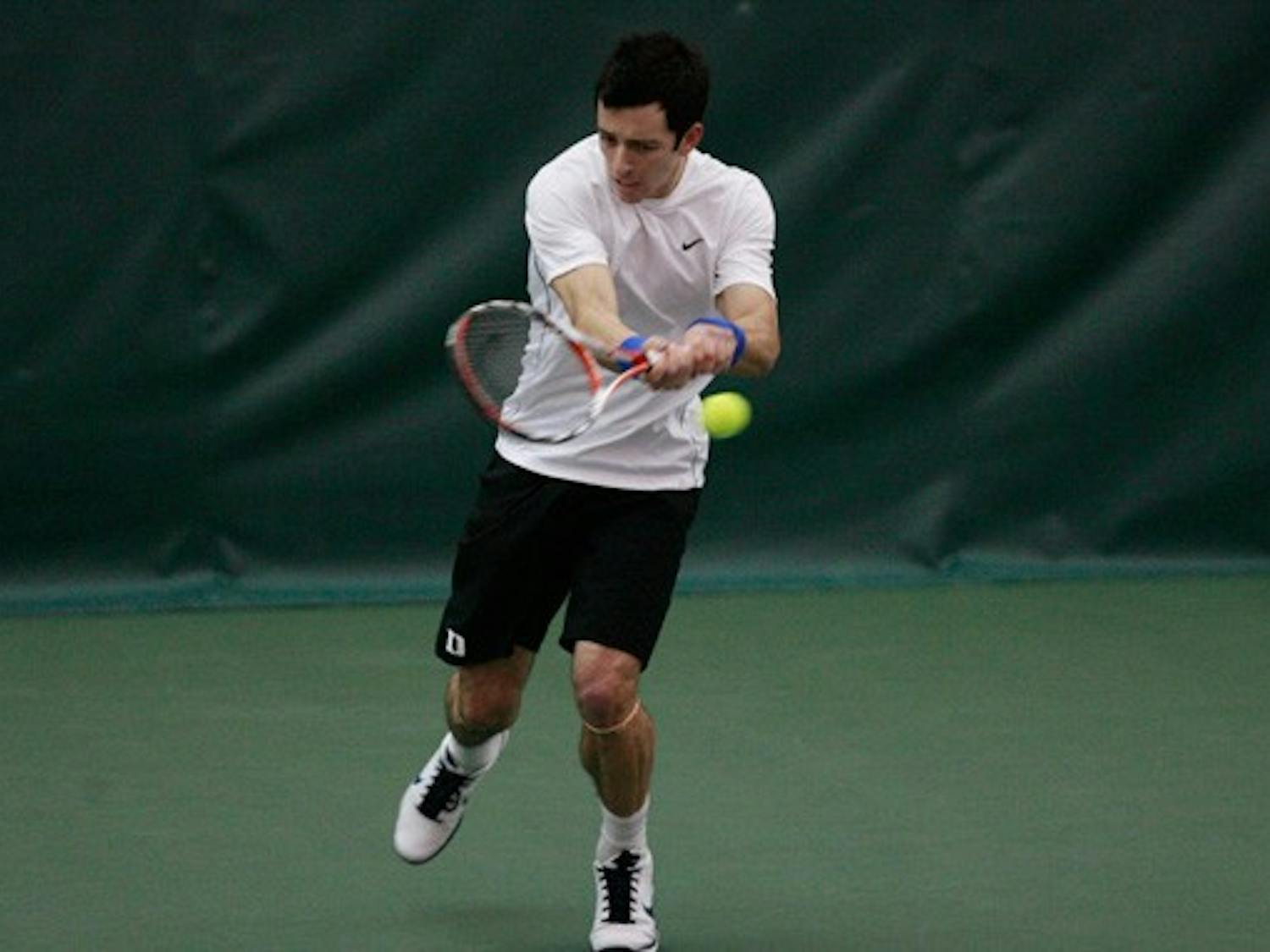 Henrique Cunha injured his pinky finger in doubles play and sat out in singles as Duke fell 4-3.