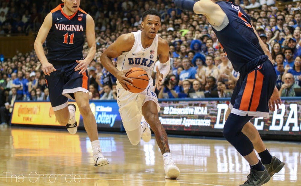 Trevon Duval scored just six points and had five turnovers against Virginia Saturday. 