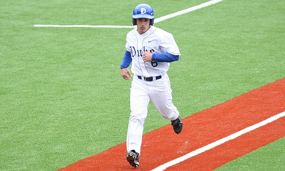 Junior Joe Pedevillano went 3-for-3 with five RBI yesterday as Duke rolled to an eight-run win over the Eagles.