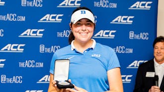 Phoebe Brinker placed second individually at the ACC Championship, one year after winning the individual title.