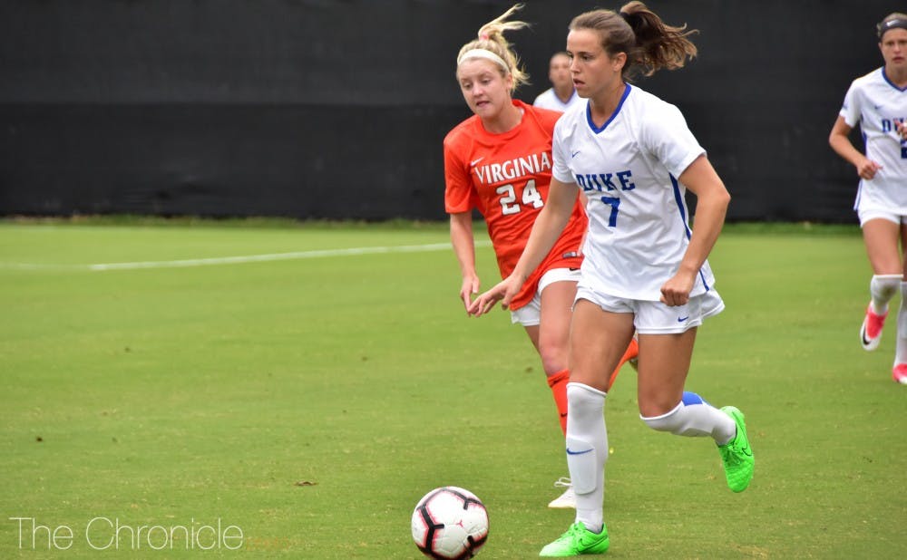 <p>Senior Taylor Racioppi will be a key component to Duke's offensive scheme in their coming contest against the Demon Deacons.</p>