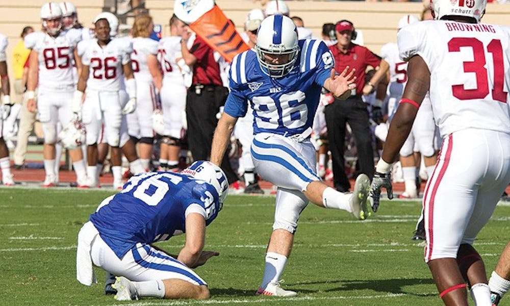Will Snyderwine missed two field goals against the Cardinal Saturday.