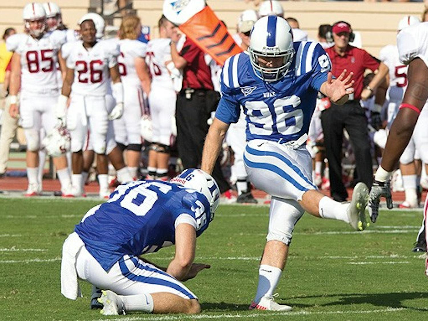 Will Snyderwine missed two field goals against the Cardinal Saturday.