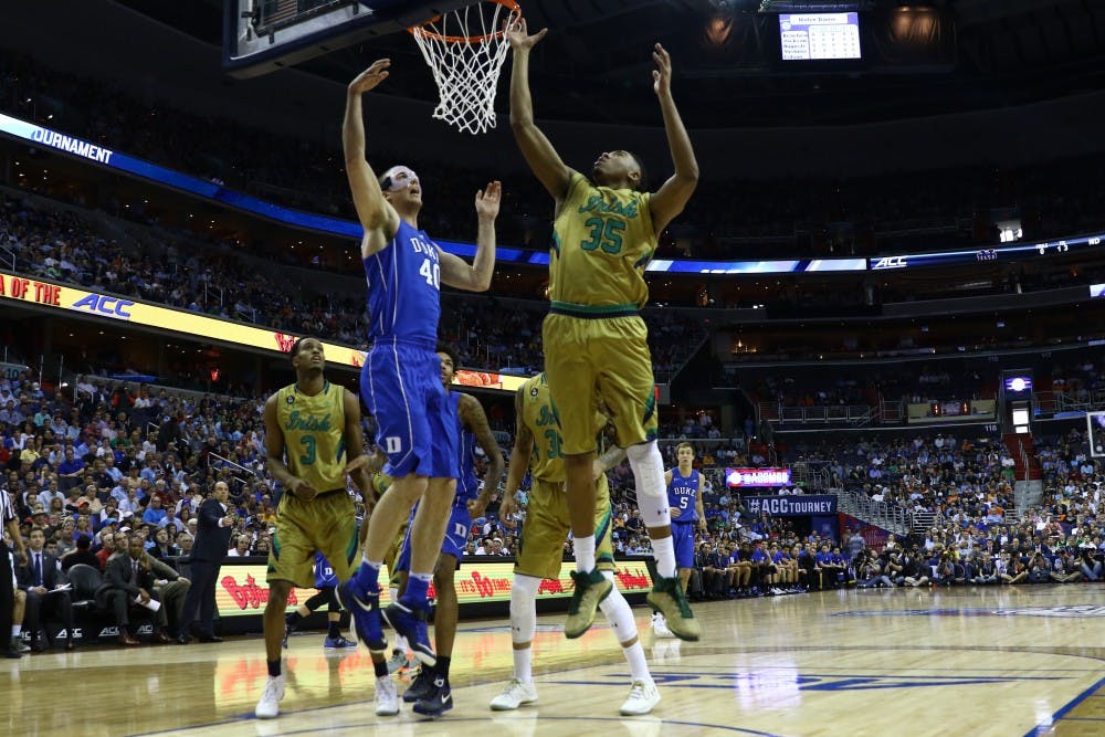 Notre Dame forward Bonzie Colson and the Fighting Irish bounced Duke from the ACC tournament for the second straight year.