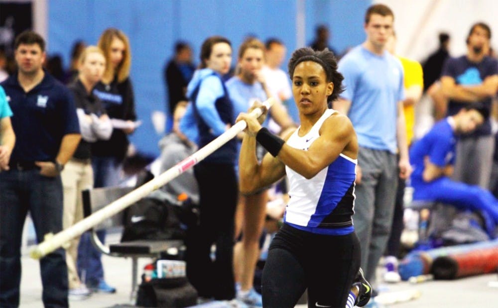 <p>Pole-vauler Megan Clark earned eight points for Duke&mdash;which finished 21st&mdash;with her&nbsp;second-place finish in her signature event at the NCAA Indoor championships.</p>