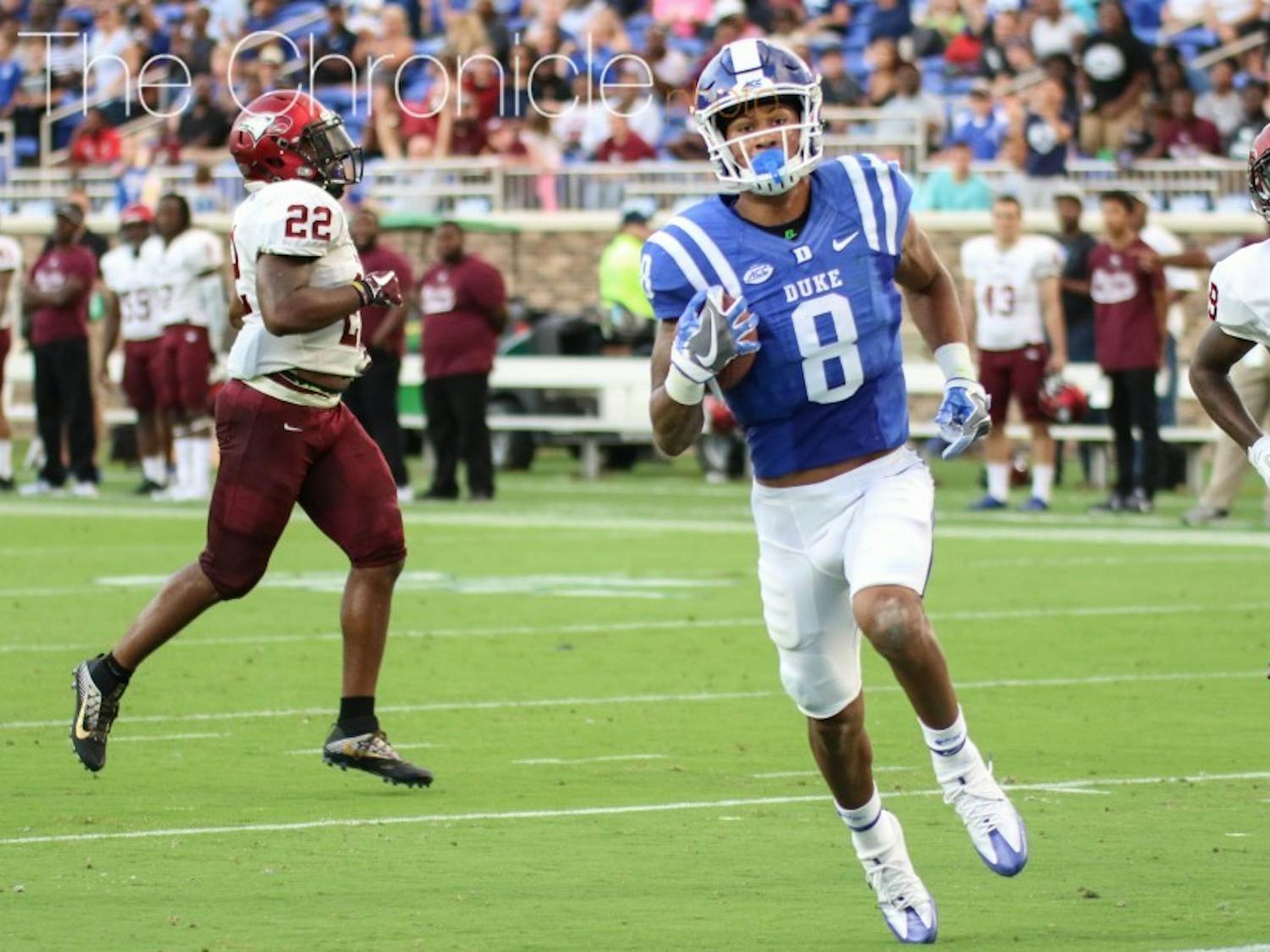 Aaron Young, who finished 2018 with seven receptions in two games played, will serve as Duke's most seasoned wide receiver to start the season