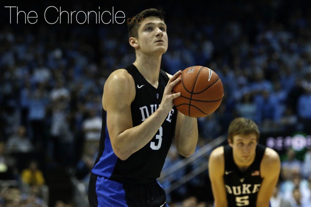 <p>Grayson Allen’s two free throws with 1:09 left proved to be the decisive points in the Duke win.</p>