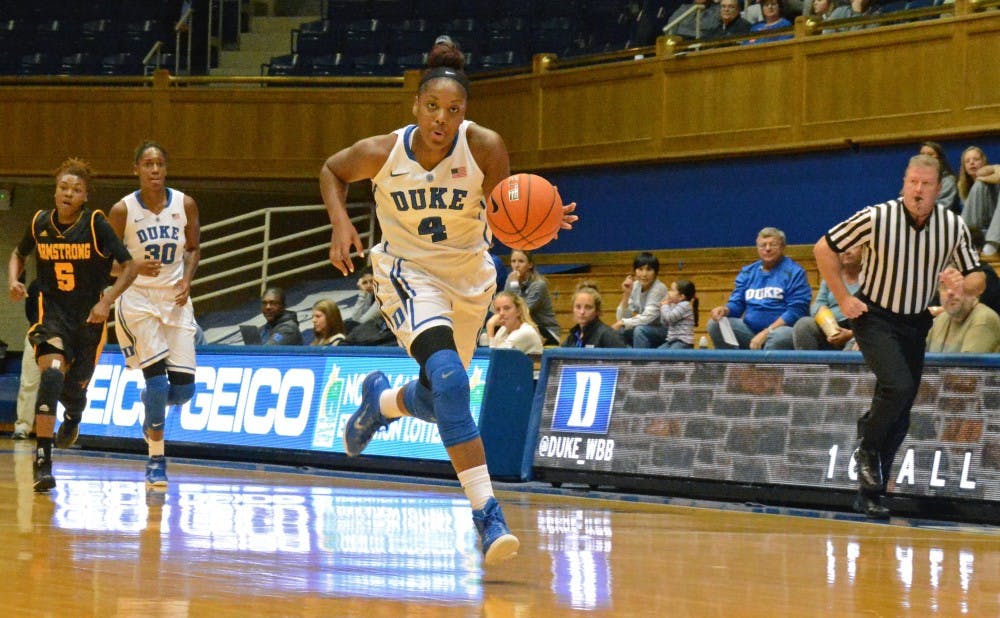 Freshman Sierra Calhoun is one of the Blue Devil rookies to have thrived early on this year.