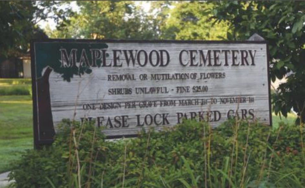 <p>The Confederate monument is located inside Maplewood Cemetery.&nbsp;</p>