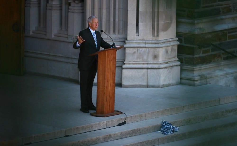 <p>Brodhead became the ninth president of the University in 2004.</p>