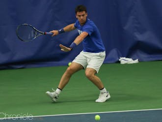 Robert Levine won both his singles matches in straight sets as one of Duke’s lone bright spots in a winless weekend.