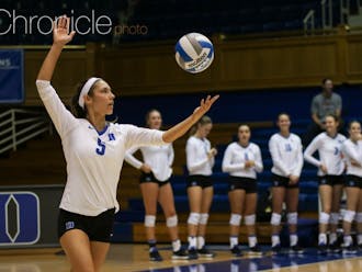 Nicole Elattrache is beginning her first season as a regular starter and co-captain and recorded 44 digs in the Blue Devils’ weekend sweep in Colorado. &nbsp;