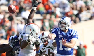Sean Renfree threw for five interceptions Saturday, but his teammates are not blaming him for Duke’s woes.