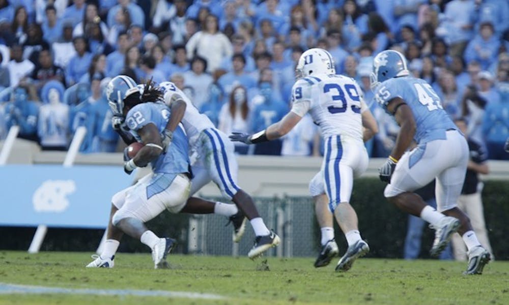 Duke's offense struggled mightily against North Carolina, and its defense cracked late against the Tar Heels.
