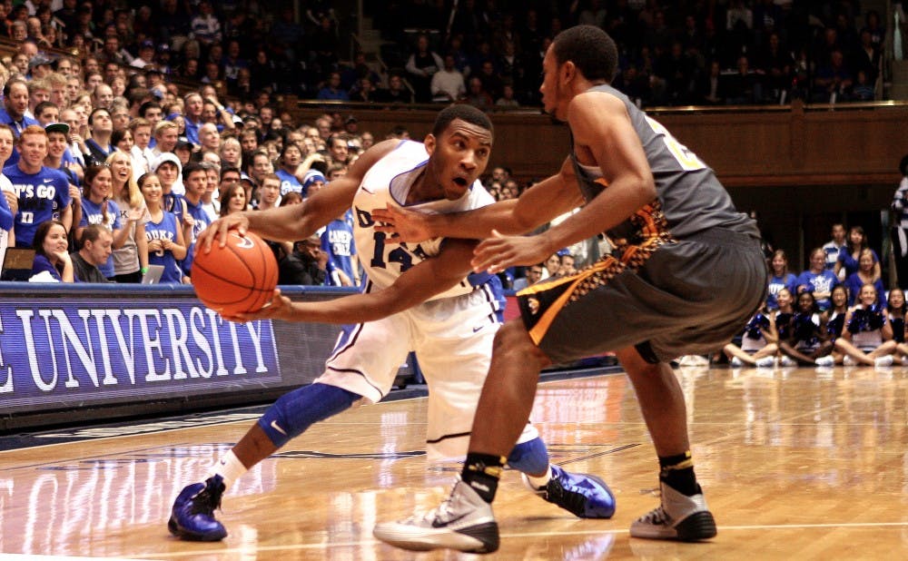 After a relatively slow start at the beginning of the first half, the Blue Devils managed to pick up some momentum and ended the match against the Bowie State Bulldogs 103-67 in their first game of the 2013-2014 season.