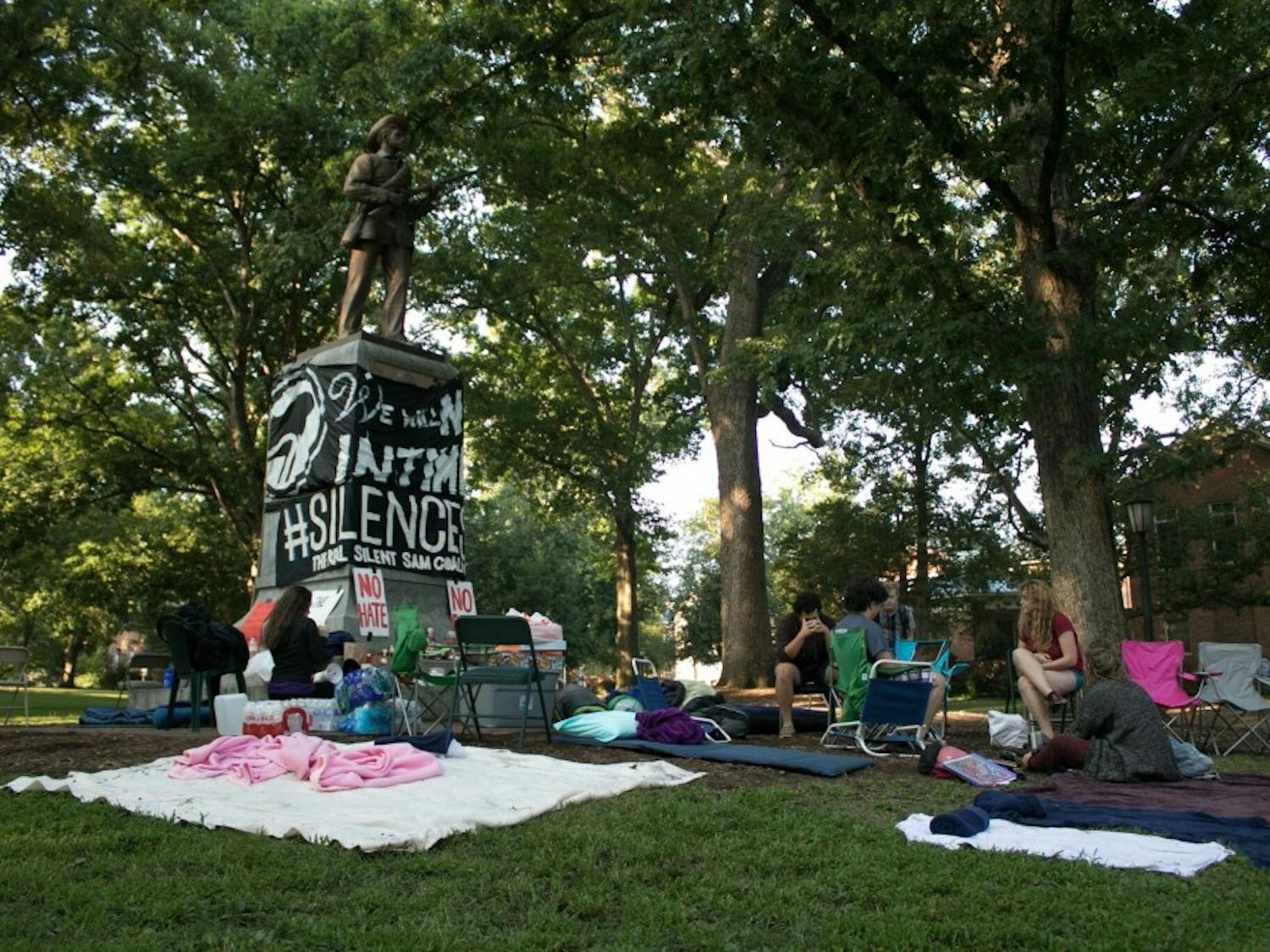 Students and community members began a 24/7 demonstration at Silent Sam on Aug. 22.