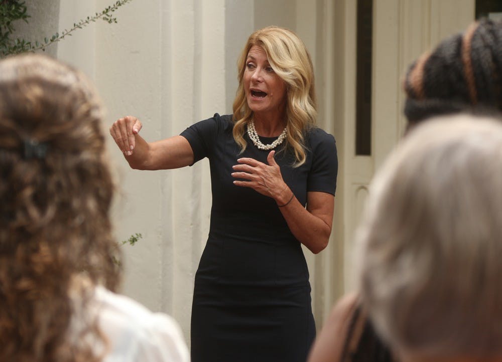 Wendy Davis spoke in front of the Campus Y on Friday. (insert quote that I'll get from the writer)