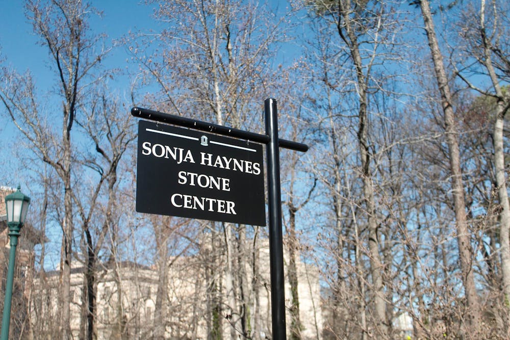 The Sonja Haynes Stone Center pictured on UNC's campus on Sunday, Feb. 9, 2020. The Stone Center will serve as a voting location for the democratic primary on Tuesday, March 3, 2020.