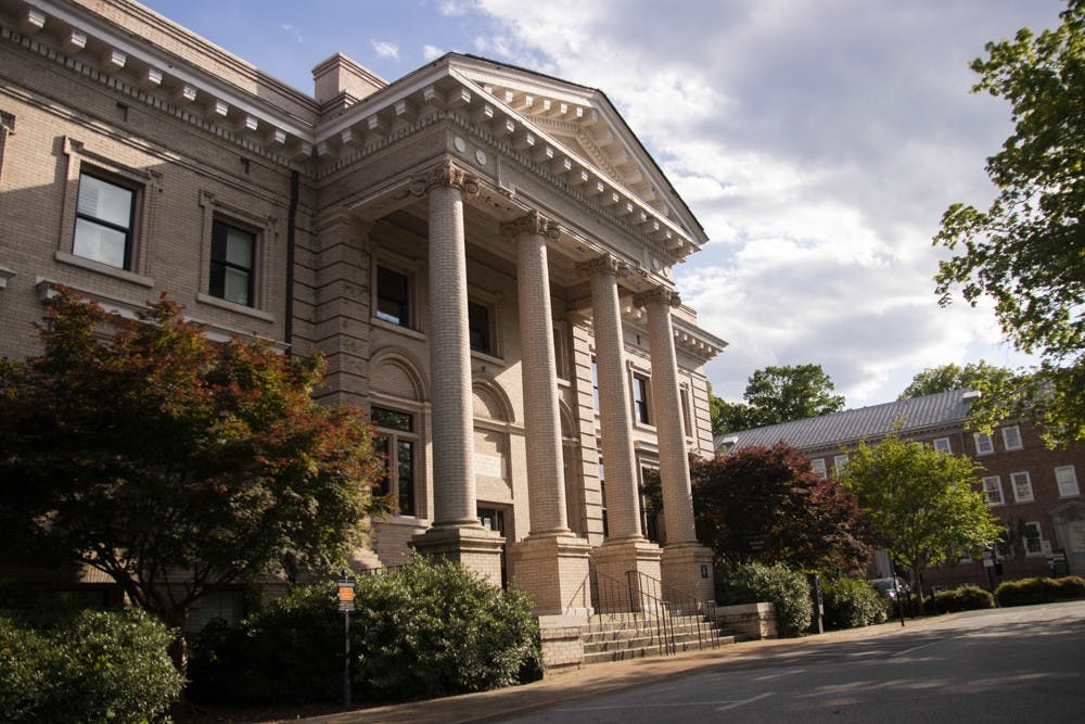 <p>Bynum Hall pictured on April 22, 2021. Elizabeth Mayer-Davis was named the new dean of The Graduate School at UNC on Friday, July 22, 2022.</p>