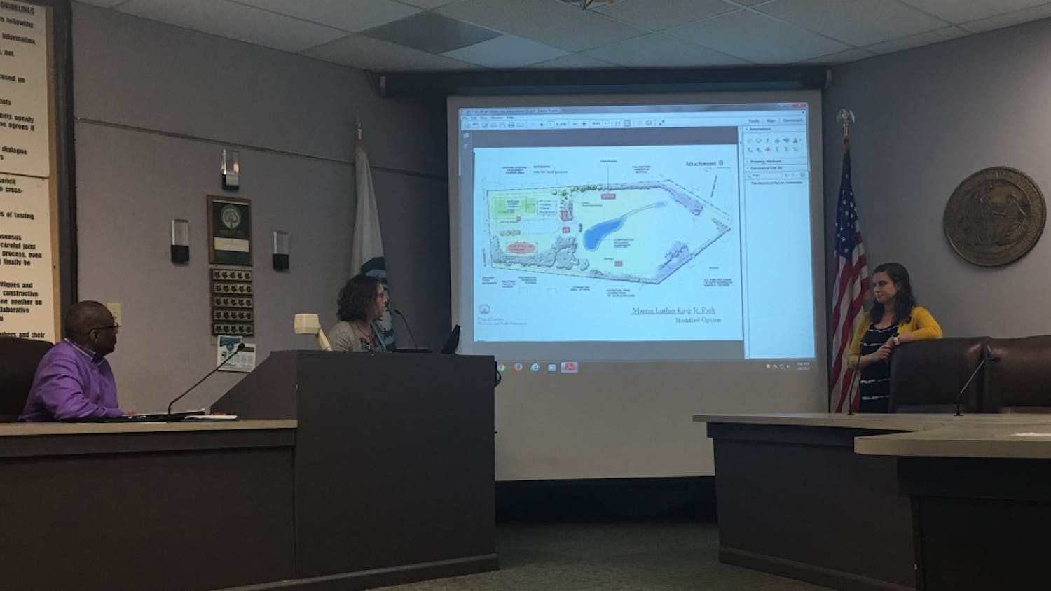 Plans for the Martin Luther King Jr. Park were presented to the Carrboro Recreation and Park Commission and the public at a meeting Monday.