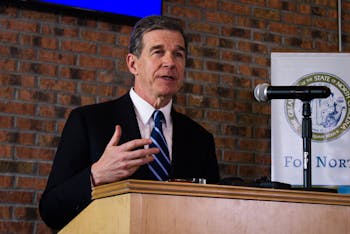 Gov. Roy Cooper visited Chapel Hill on Tuesday, Nov. 19, 2019 to announce that Well Dot Inc., a health technology company, will base its new operations center in the town and create 400 jobs.