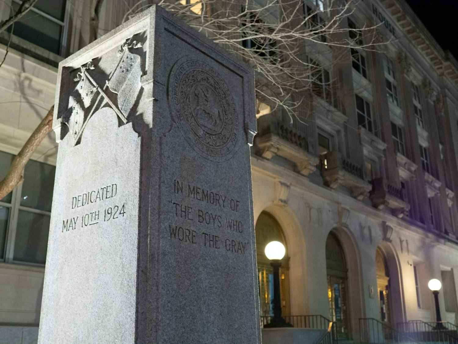 &nbsp;An empty pedestal is all that remains of the Confederate monument in front of the Durham County Commissioners building. A committee tasked with the monument's future suggested that the city place the statue in a nearby building.&nbsp;
