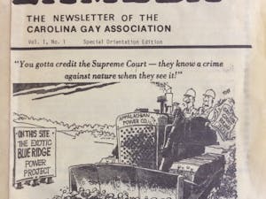 The First Issue of Lambda Newsletter's commenting on discriminatory policies. 