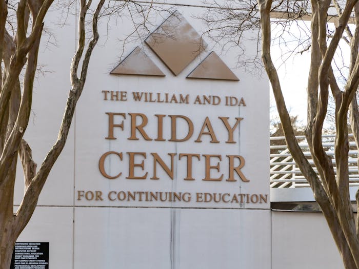 The Friday Center is pictured in Chapel Hill, N.C., on Friday, Jan. 13, 2023.