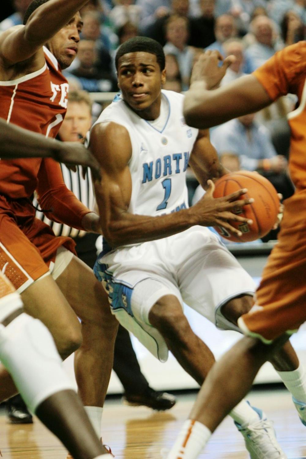 	<p>Dexter Strickland scored a team-high 18 points and dished out three assists in <span class="caps">UNC</span>&#8217;s loss to Texas on Saturday in Greensboro.</p>