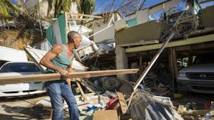 Hurricane Maria left a path of destruction on the island of Puerto Rico. Having set up a supply and logistics hub on the island following Hurricane Irma, Samaritan's Purse increased its capacity to provide aid—including emergency shelter materials and hygiene kits—to those living in Puerto Rico. Photo and caption courtesy of Samaritan's Purse.