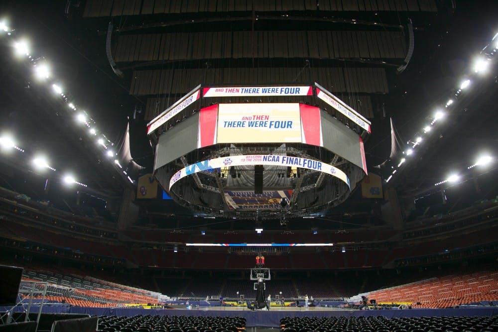 <p>The stadium remains empty after the UNC-Syracuse game.</p>