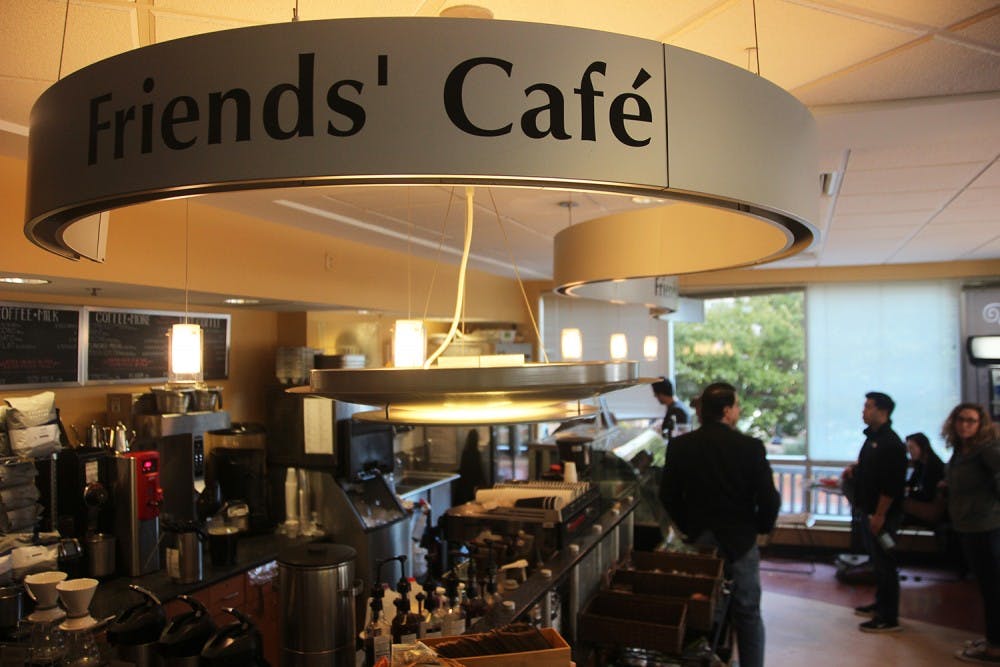 Friends' Cafe is located on the first floor of the Health Sciences Library.