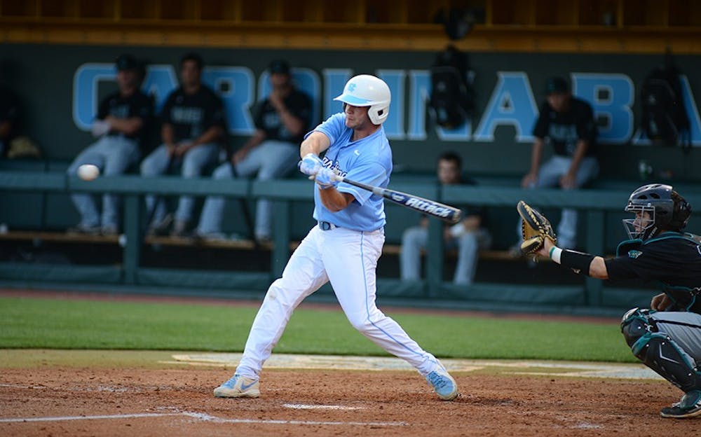 	Chaz Frank broke a no-hitter in the sixth inning and drove in the game-tying run on Tuesday. 