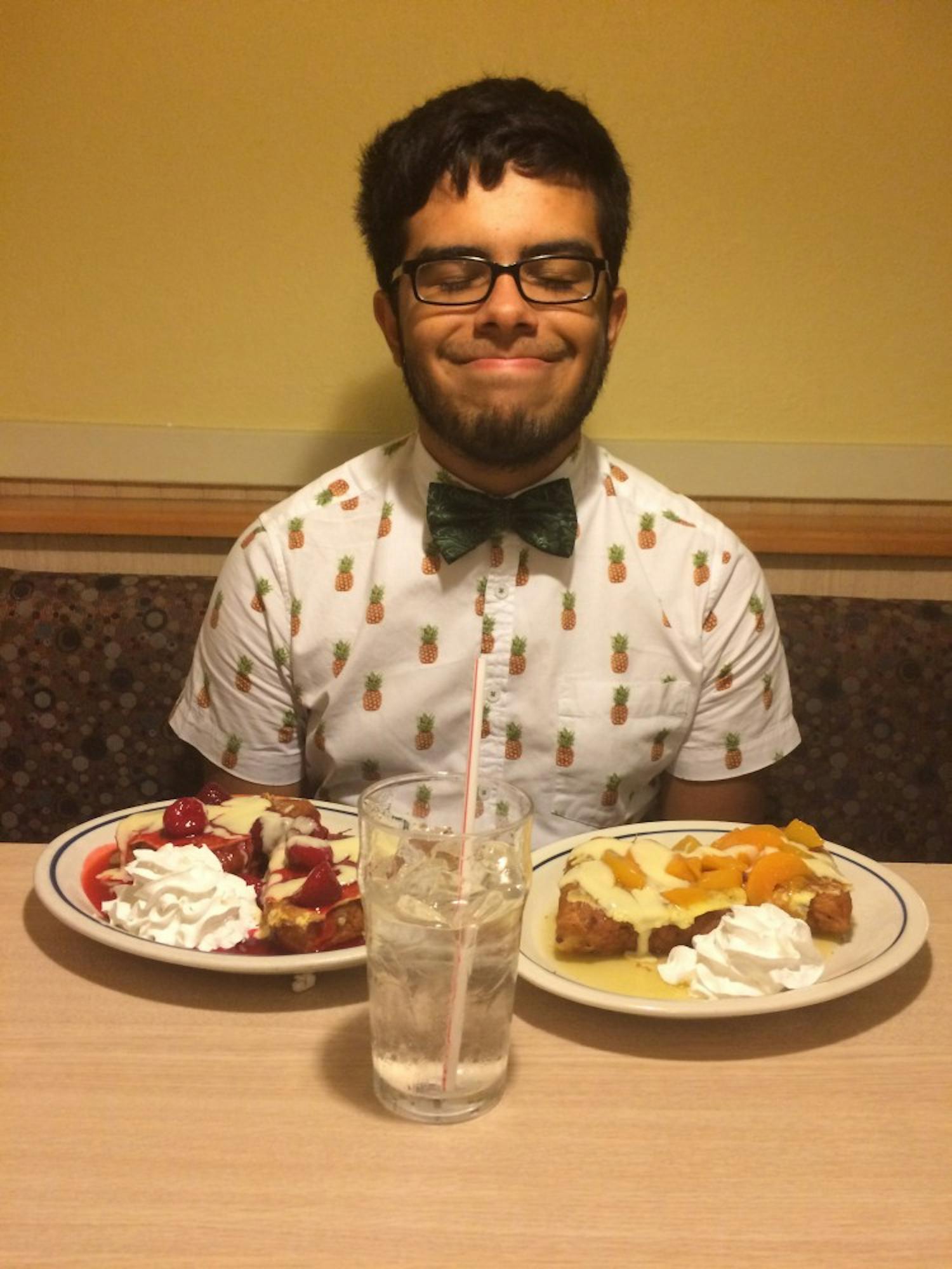 José Valle at IHOP for his 21st birthday dinner.