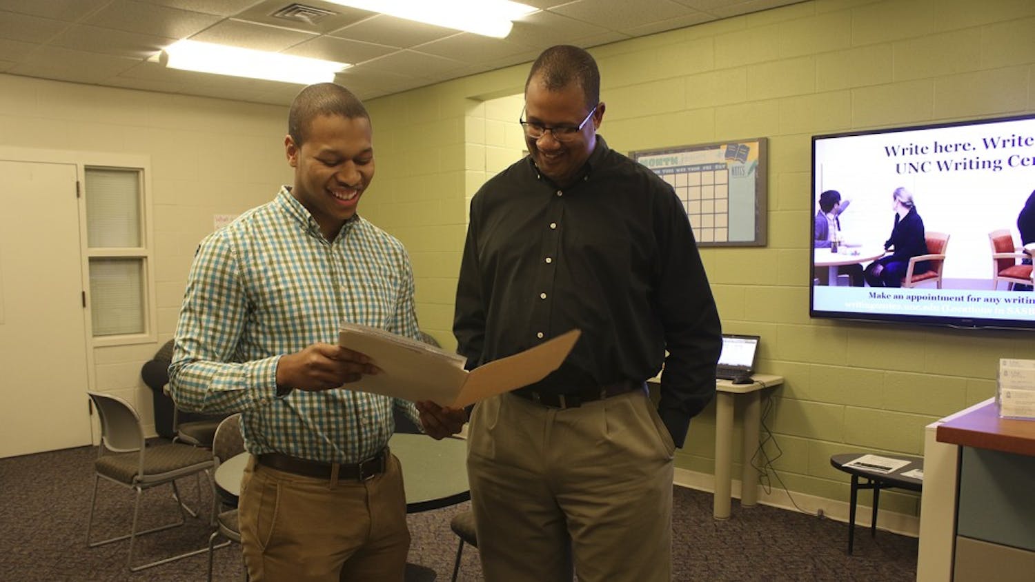 (Left)&nbsp;Fred Cave and Christopher Faison are among those that work with students who take semesters off.