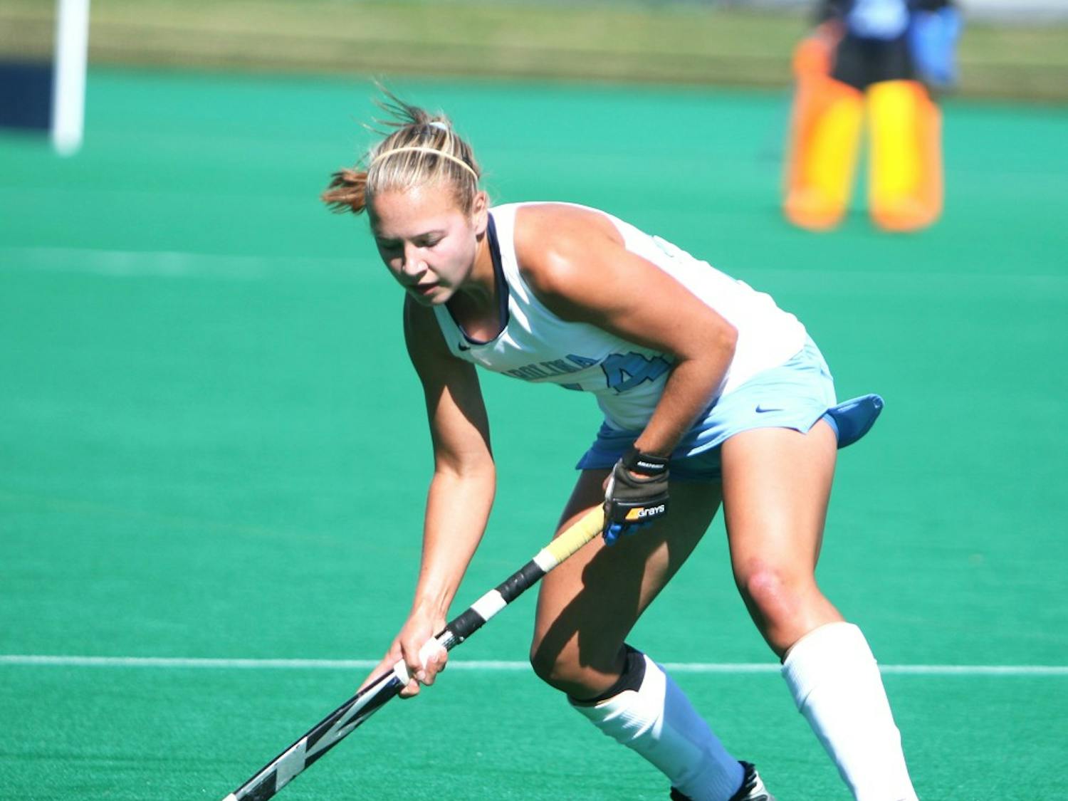 Sophomore Kelsey Kolojejchick has played in back-to-back national title games for North Carolina. She led the Tar Heels this year with 15 goals.
