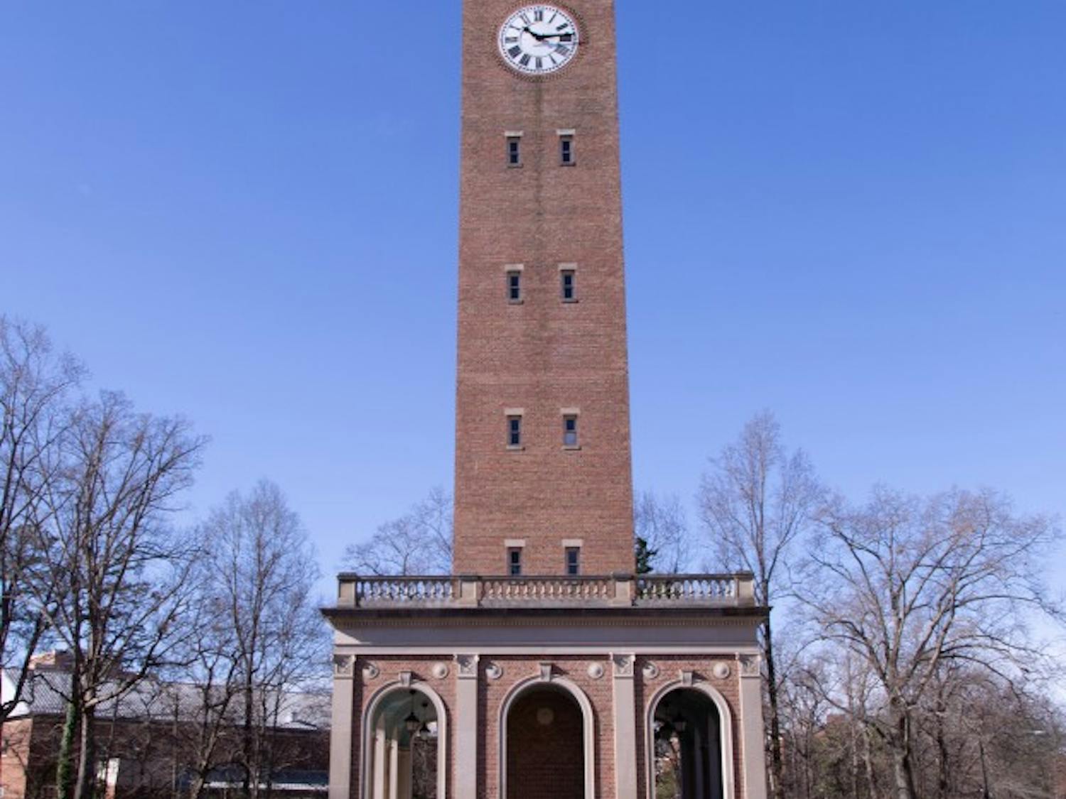 UNC facilities and maintenance started day two of the Bell Tower landscape renovation project Wednesday, Feb. 13, 2019. The project is meant to improve the safety of pedestrians and utilize land that was formerly not used by the university.&nbsp;