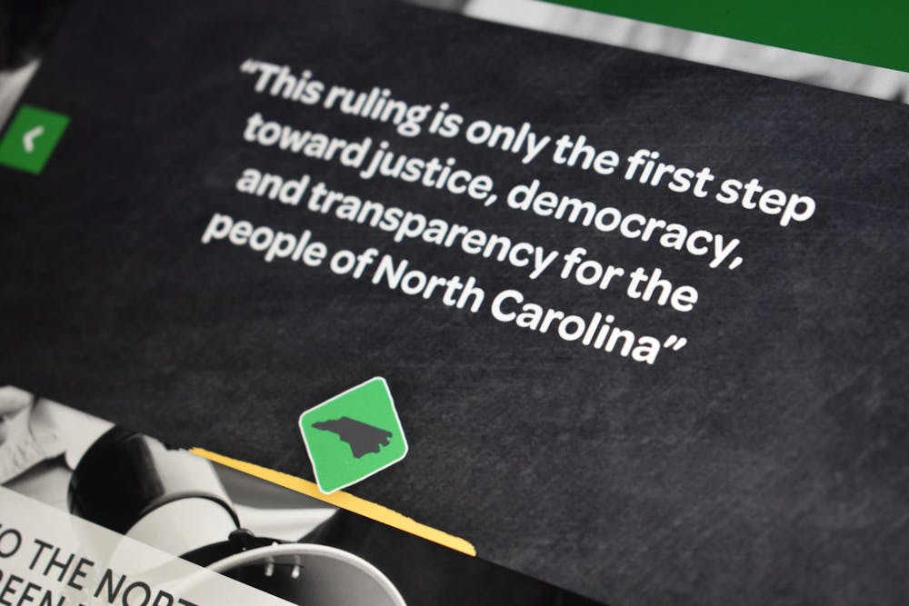 DTH Photo Illustration of the North Carollina Green Party website.