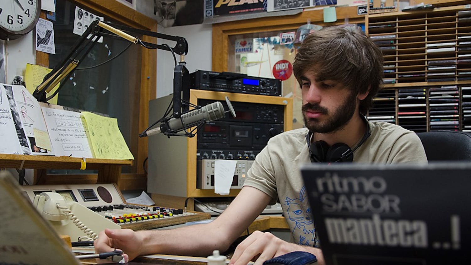 Grant Bisher, a junior German and comparative literature major, has worked at WXYC since his first semester at UNC.