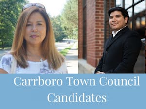 Aja Kelleher and Eliazar Posada are candidates for the Carrboro Town Council seat. Photos courtesy of Kelleher and Posada. 