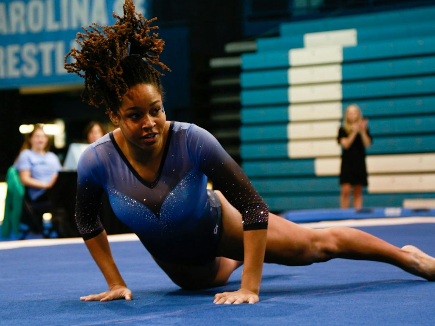 Mikayla Robinson gymnastics floor Towson