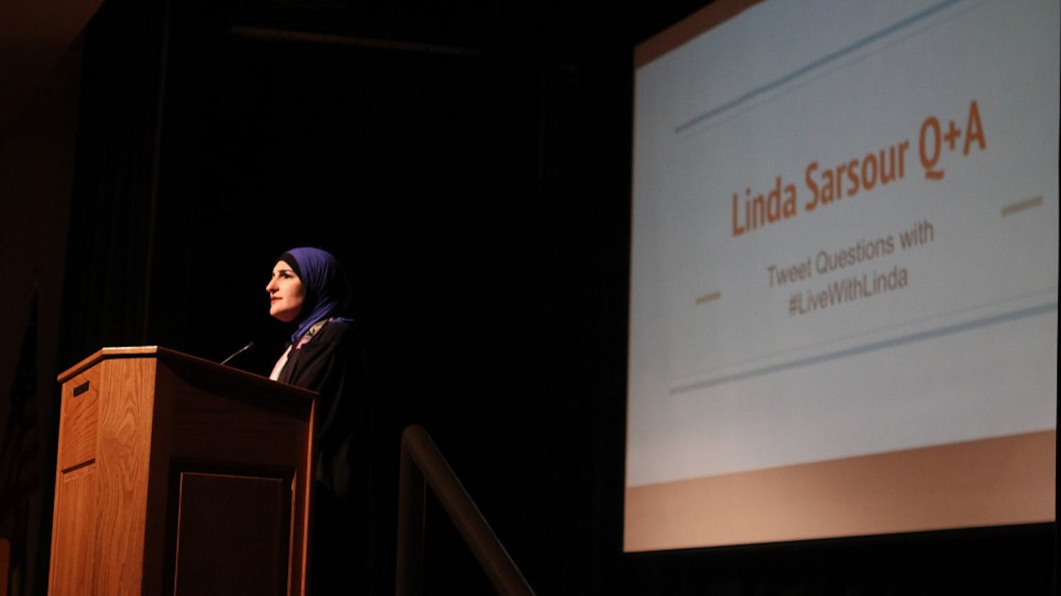 Linda Sarsour, a Muslim advocate and activist from New York, was the keynote speaker at Friday night's "MSA Live!" banquet.