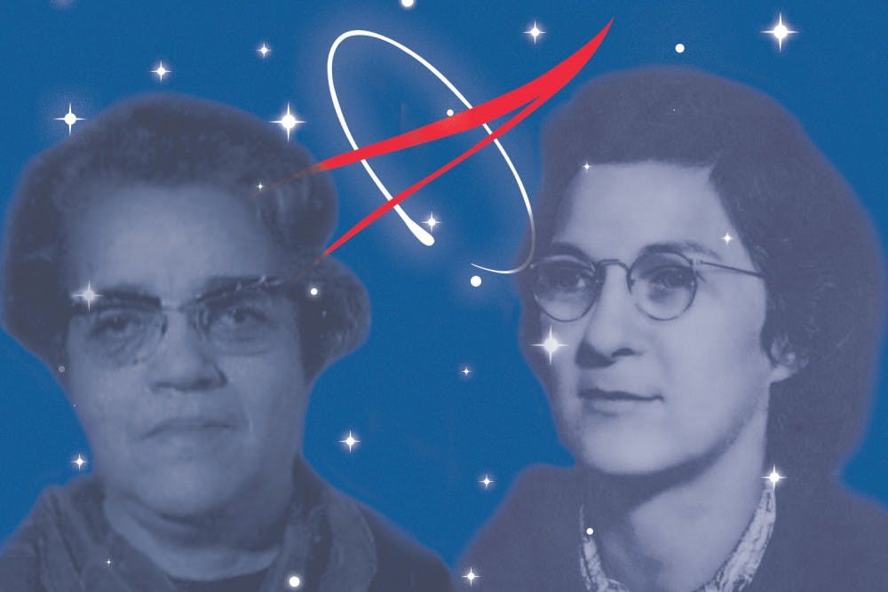 <p>Virginia Tucker and Dorothy Vaughan served as human “computers,” completing calculations for NASA. Both women once lived in North Carolina. &nbsp;(Original photos courtesy of Morehead Planetarium and Science Center)</p>