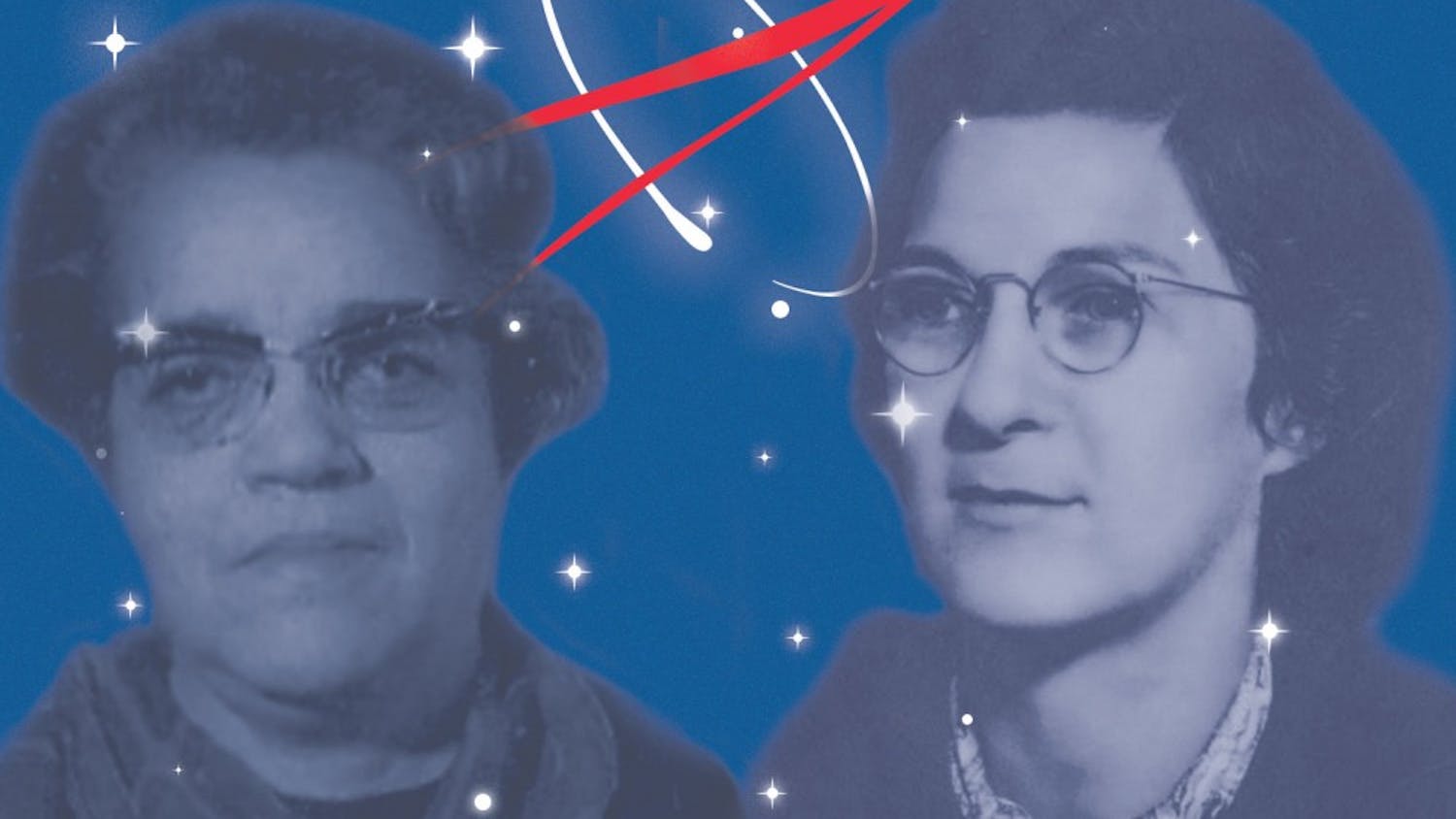 Virginia Tucker and Dorothy Vaughan served as human “computers,” completing calculations for NASA. Both women once lived in North Carolina. &nbsp;(Original photos courtesy of Morehead Planetarium and Science Center)