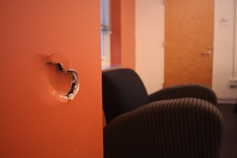 Vandalism in Morrison Residence Hall" including damage to a wall of the game room has created the possibility of increased fees.
