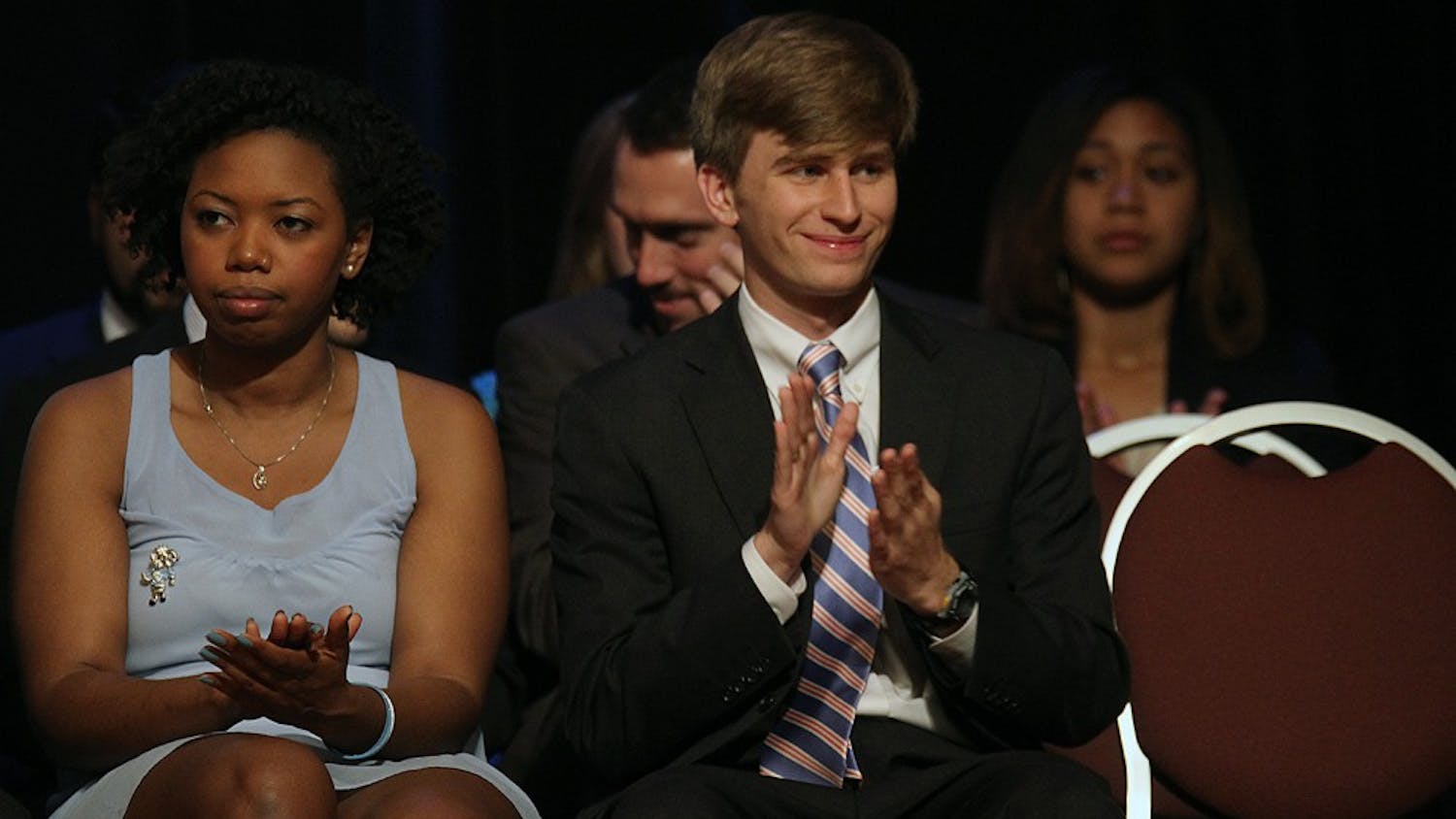 Andrew Powell was inaugurated as Student Body President on Tuesday. Student officers for 2014 were inaugurated in the Great Hall on Tuesday. 
