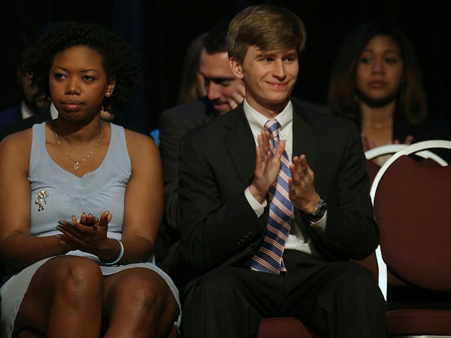 Andrew Powell was inaugurated as Student Body President on Tuesday. Student officers for 2014 were inaugurated in the Great Hall on Tuesday. 