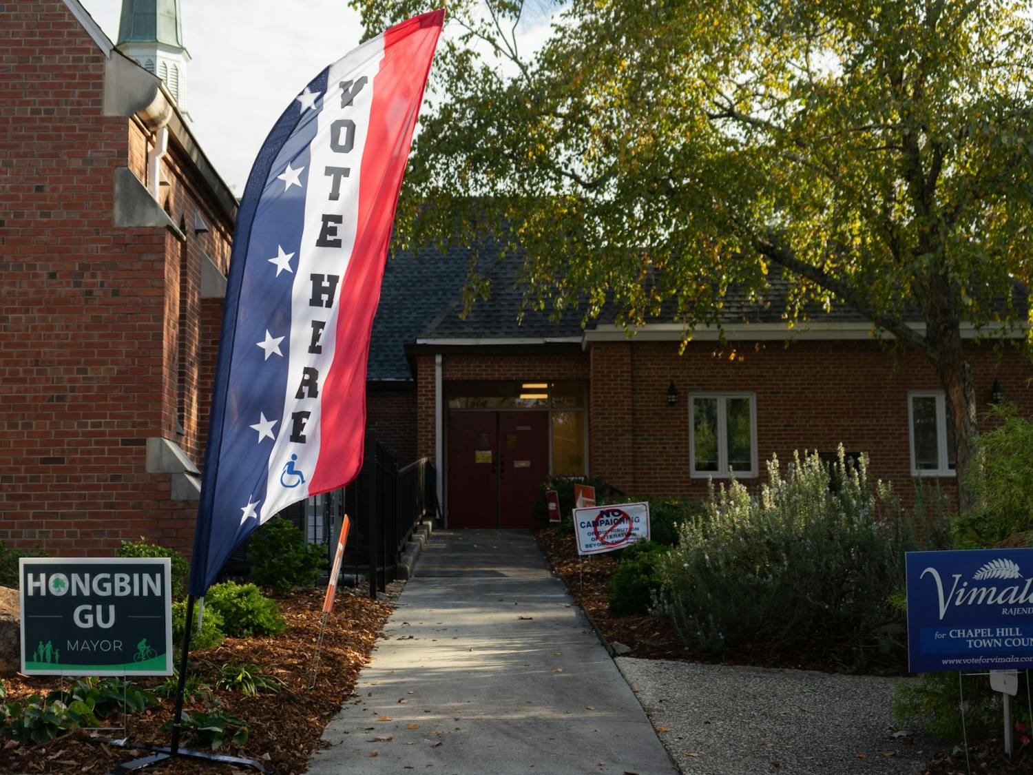 The East Franklin voting precinct pictured on Election Day, Nov. 2, 2021.