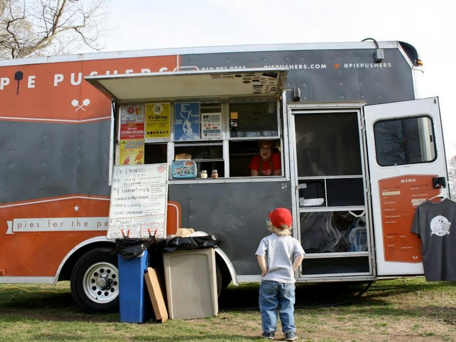 Becky Hacker and Mike Hacker own Durham-based food truck Pie Pushers. The two opened their truck seven years ago when food trucks weren’t as widely known or quickly accepted by the community. &nbsp;