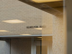 Hamilton Hall one of the many buildings swept into the building-naming controversy, is pictured on Nov. 21, 2022. 